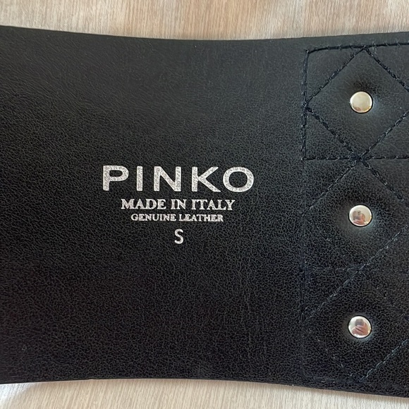 Pinko Wide Black Belt with Silver Studs main image 6